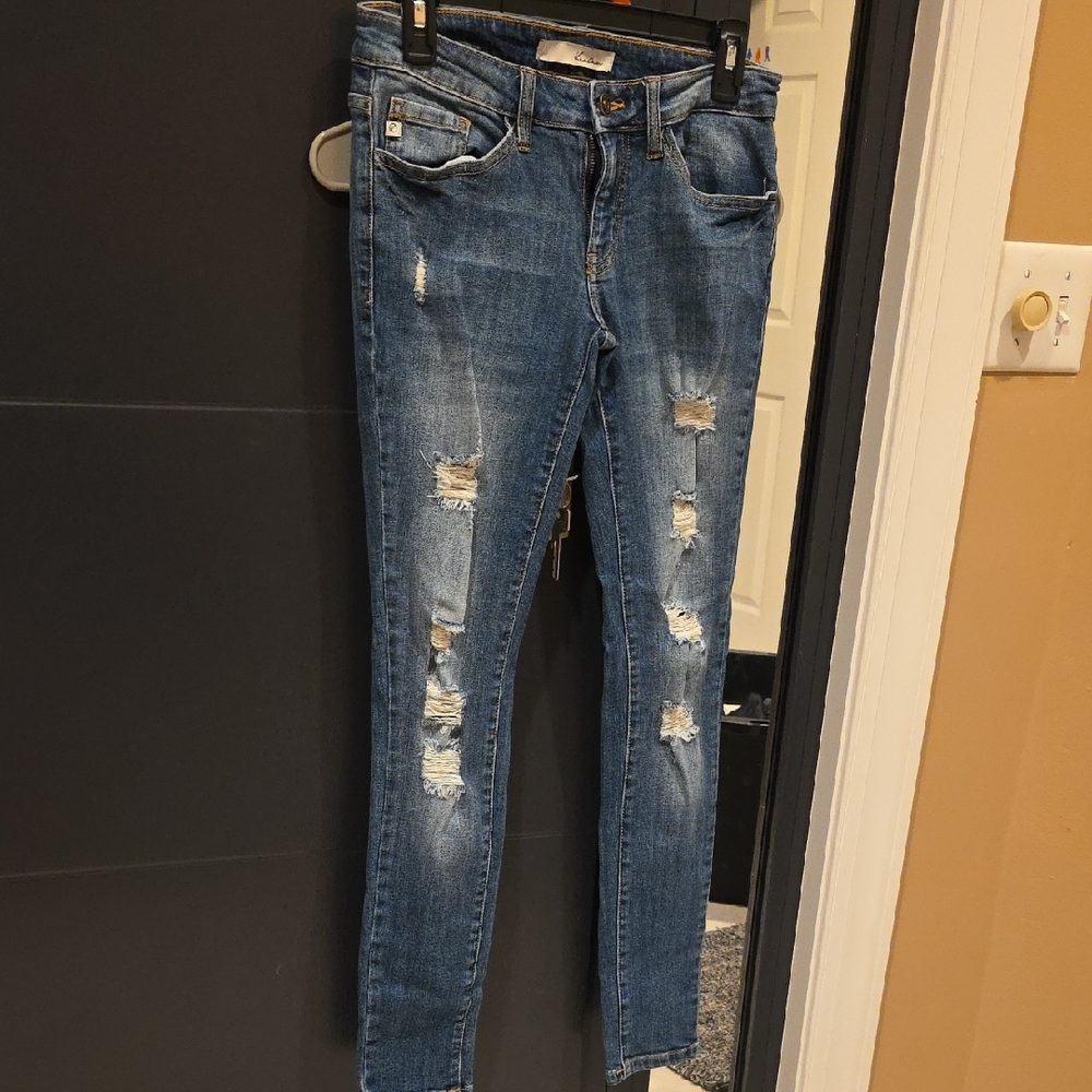 KanCan Ripped Blue Skinny Jeans